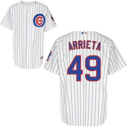 Jake Arrieta #49 MLB Jersey-Chicago Cubs Men's Authentic Home White Cool Base Baseball Jersey